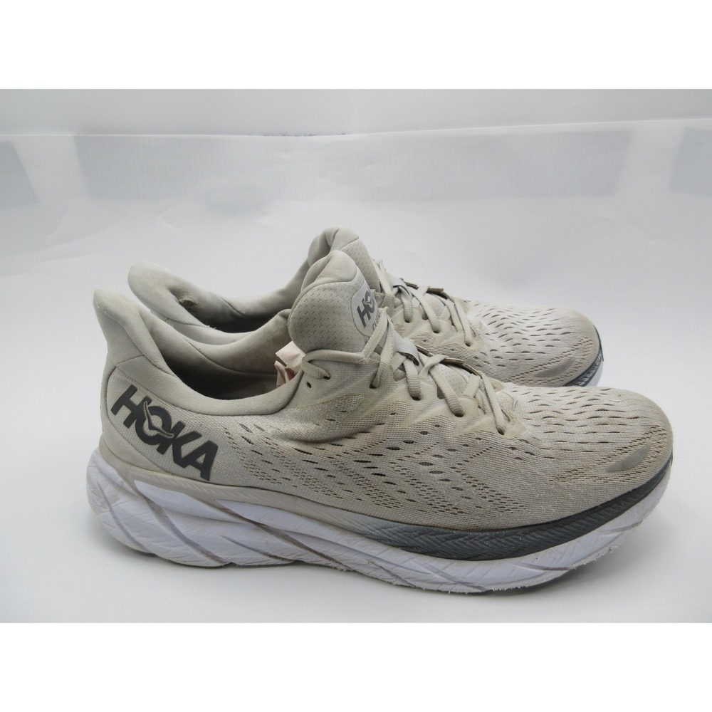 Hoka One One Clifton 8 Shoes Mens Size 13 Gray Running Sneakers 1119393 LRNC